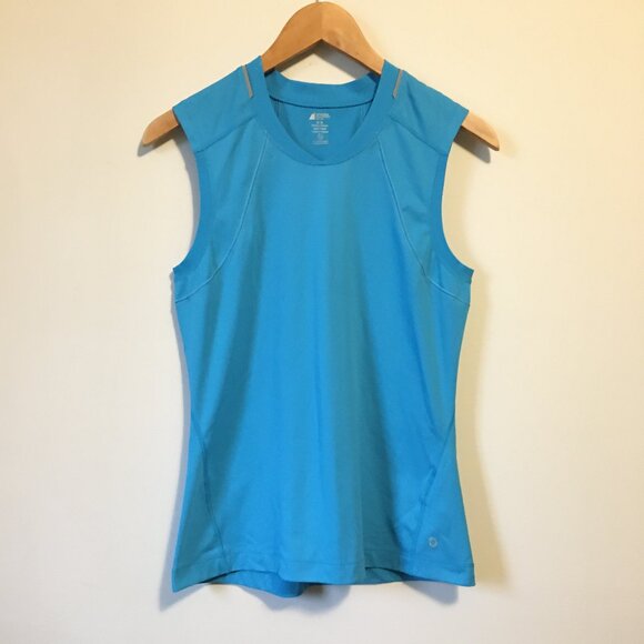 MEC Ocean Blue Sporty Muscle Shirt With Reflectors - Picture 2 of 15